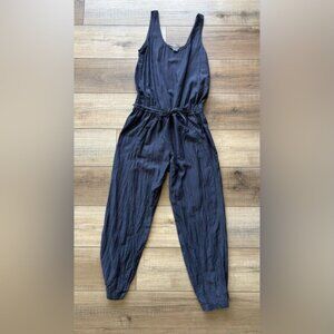 Vince Dark Bluish Gray Jumpsuit with Tapered Ankle Cuffs